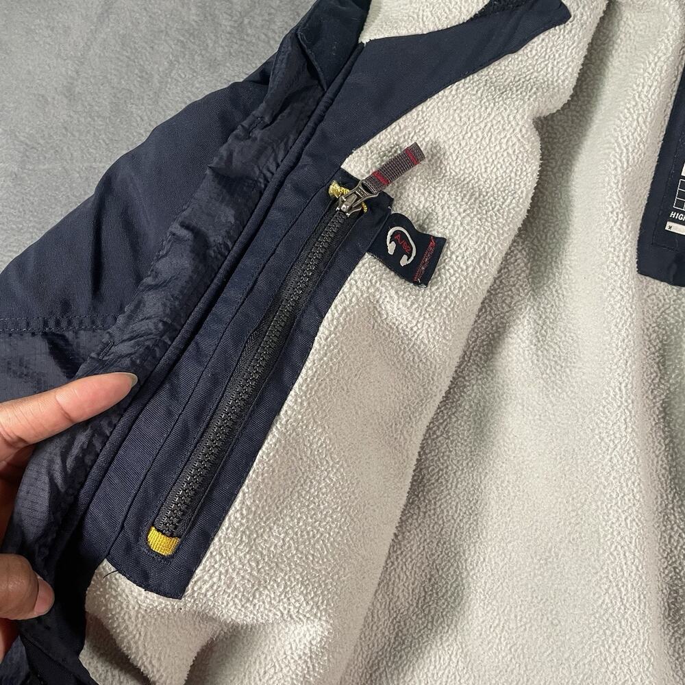 Y2K Abercrombie & Fitch A92 Jacket Mens L Fleece Lined Zip Coat Navy - Picture 4 of 16